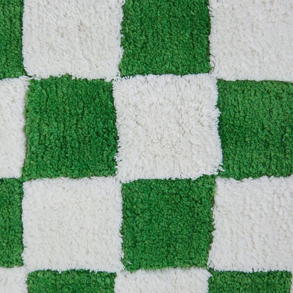 CHECKER STYLE Polštář 50 x 50 cm - zelená