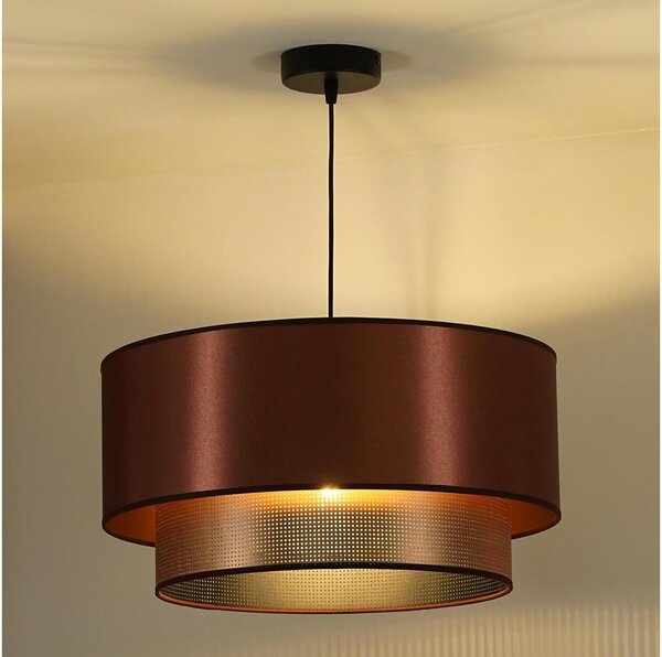 Duolla - Lustr na lanku COPPER SHINY 1xE27/15W/230V pr. 45 cm měděná