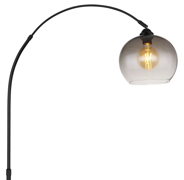 Globo Lighting Newcastle stojací lampa 1x60 W černá-kouřová 58227BS