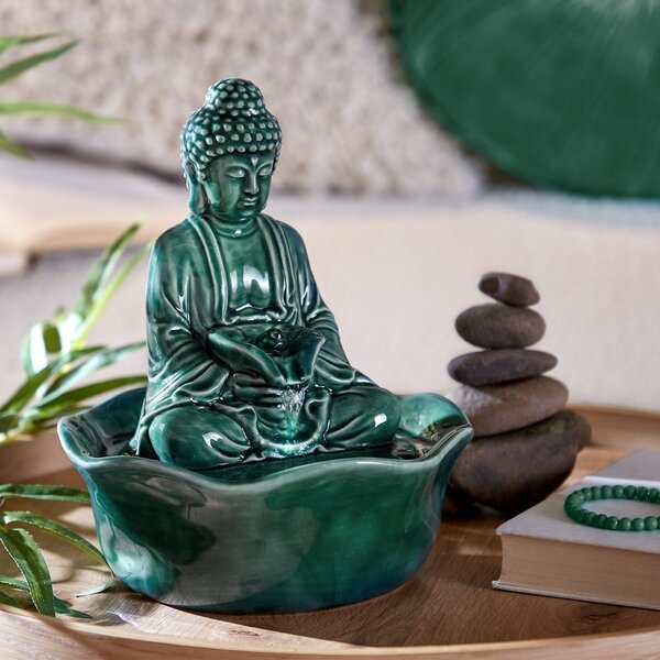 BALANCE Stolní fontána Buddha - zelená