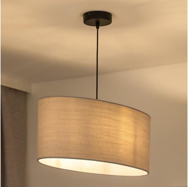 Duolla - Lustr na lanku OVAL 1xE27/15W/230V šedá