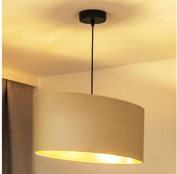 Duolla - Lustr na lanku OVAL VEGAN 1xE27/15W/230V krémová