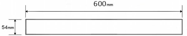 Mexen MGB kryt na nerezový žlab 60 cm, černé sklo, 1026060