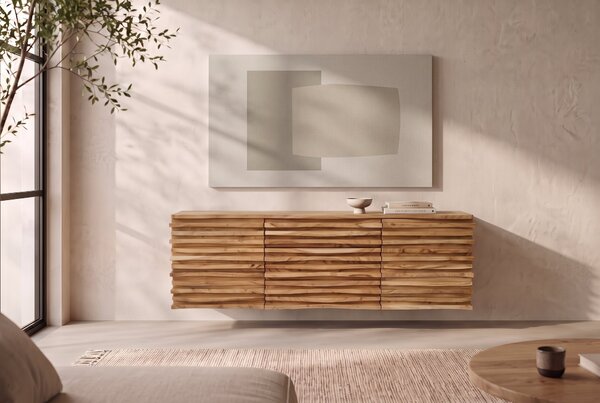 Nástěnná komoda RELIEF 175 CM masiv akácie Nábytek | Úložné prostory | Komody | Nízké