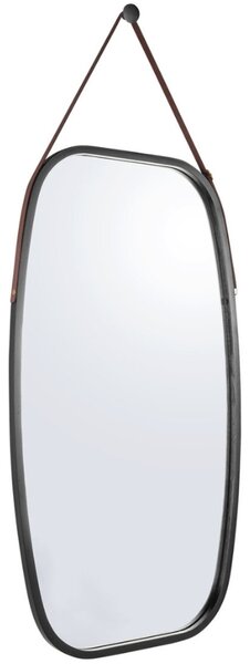 Time for home Černé bambusové závěsné zrcadlo Idylica 43 x 74 cm