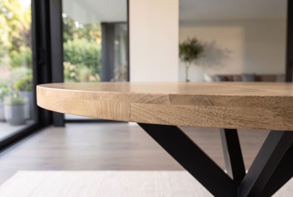 Kulatý jídelní stůl INFINITY HOME 120 CM krémový masiv mango Nábytek | Jídelní prostory | Jídelní stoly | Kulaté
