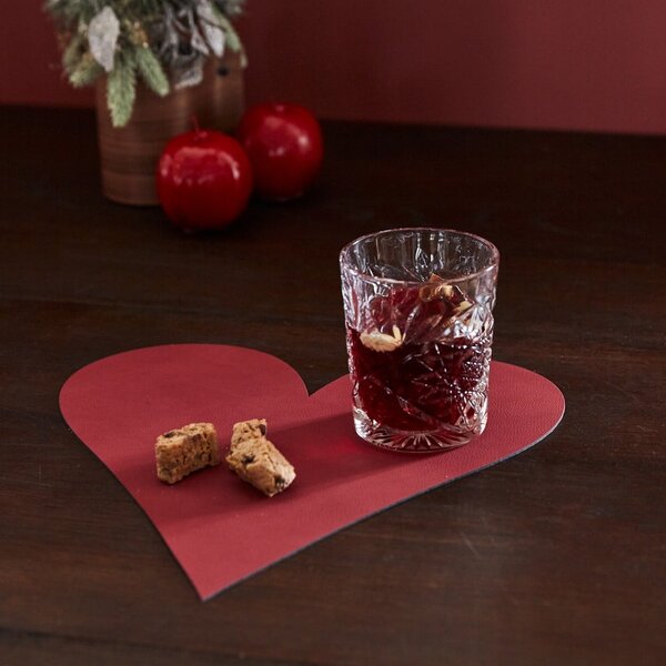 Prostírání z eko kůže 30x30 cm Heart Nupo – LIND DNA