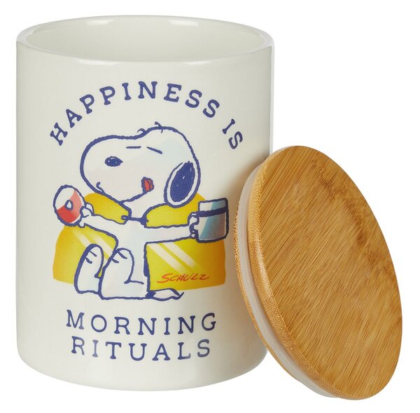 PEANUTS Dóza "Morning Rituals" velká - bílá