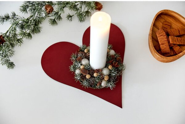 Prostírání z eko kůže 30x30 cm Heart Nupo – LIND DNA