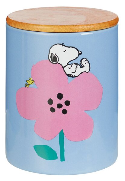 PEANUTS Dóza kytka velká - modrá