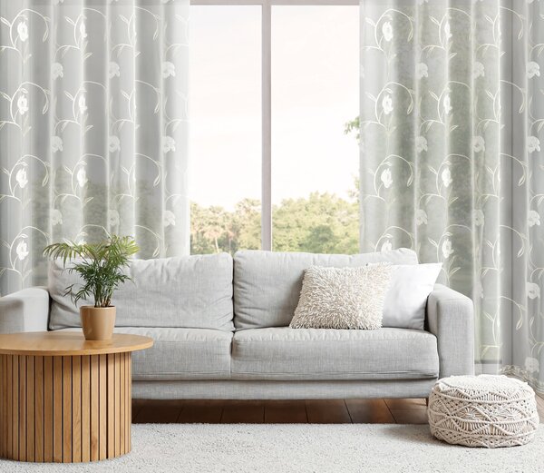 ZÁCLONA NA KROUŽCÍCH AMIRI 140X250 CM VZOROVANÁ