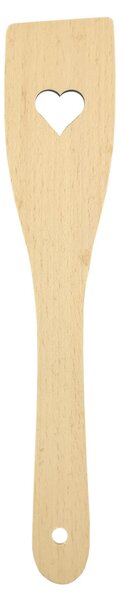 AMADEA Dřevěná obracečka se srdcem, masivní dřevo, 28 cm