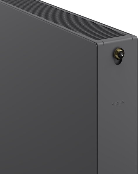 Mexen CF22, plochý panelový radiátor 600 x 400 mm, spodní připojení, 633 W, antracitová, W622F-060-040-66