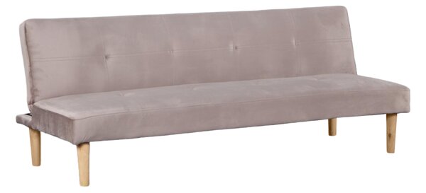 KONDELA Pohovka rozkládací, hnědošedá Taupe Velvet látka/dub, ALIDA