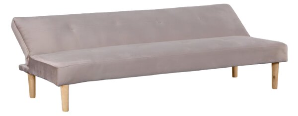KONDELA Pohovka rozkládací, hnědošedá Taupe Velvet látka/dub, ALIDA
