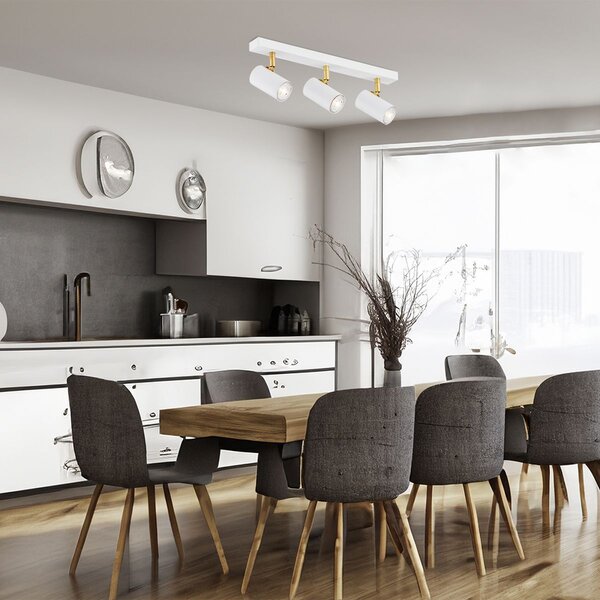 Argon Lagos stropní světlo 3x5 W bílá-mosaz 1475