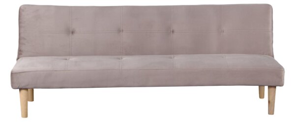 KONDELA Pohovka rozkládací, hnědošedá Taupe Velvet látka/dub, ALIDA