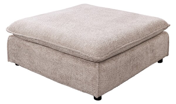 Designový čtvercový čalouněný taburet Heaven s béžovým čalouněním 100 cm