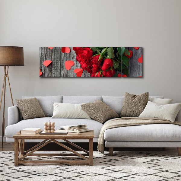 Obraz - kytice růží (170x50 cm)