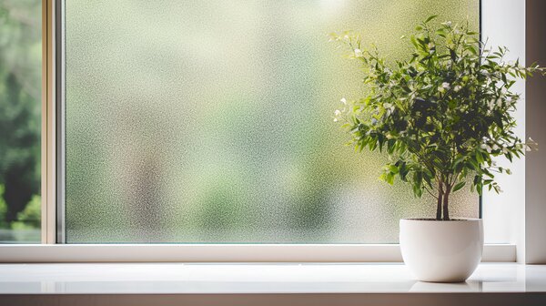 DIMEX | Průsvitná fólie na okno 121-002 | Hrubý písek | šíře 122 cm
