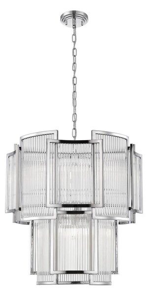 Zuma Line P0528-08A-F4AC - Lustr na řetězu SERGIO 8xE14/60W/230V chrom