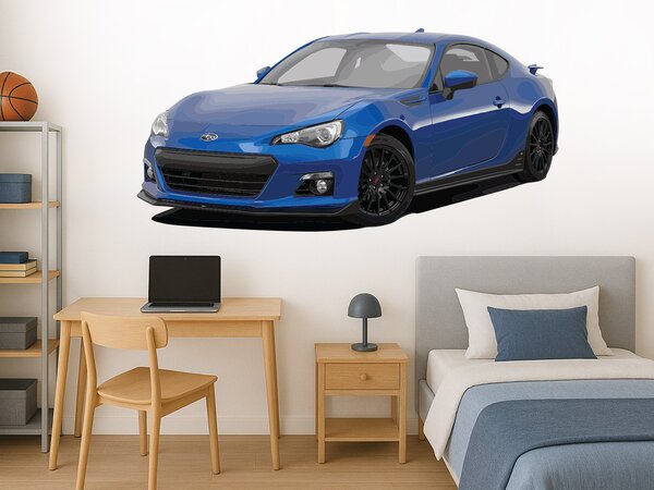 Subaru BRZ textilní přelepitelná samolepka na zeď 47 x 23 cm