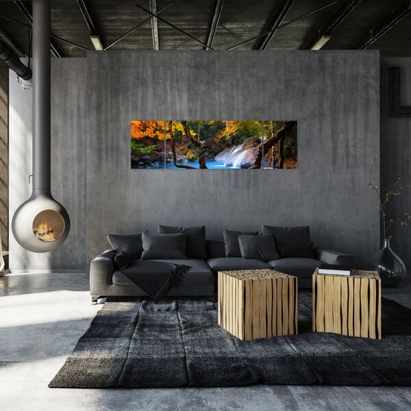 Obraz - Vodopády v Asii (170x50 cm)