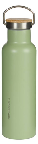 PEANUTS Láhev nerezová skaut 650 ml - zelená