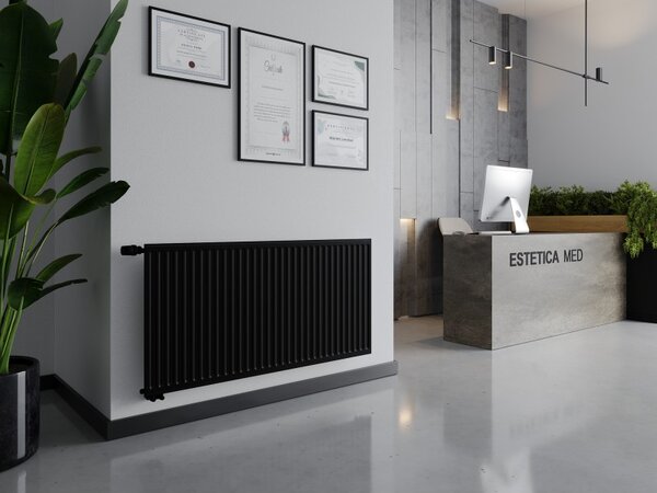 Mexen Hygiene CVH10, panelový radiátor 600 x 800 mm, spodní připojení, 500 W, černá, W610H-060-080-70