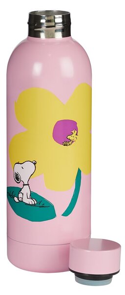 PEANUTS Láhev nerezová 500 ml - růžová