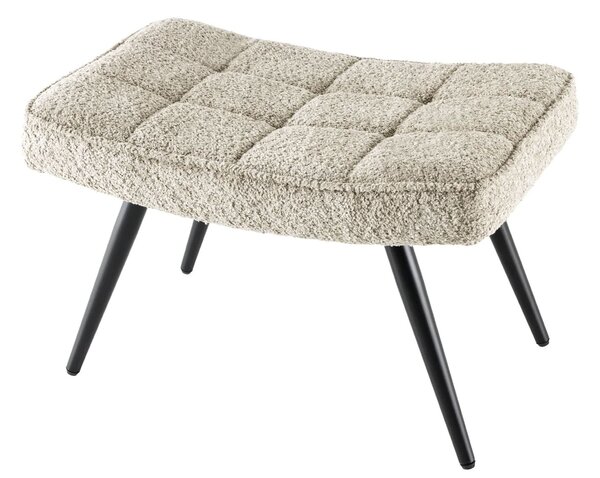 Stylová bouclá taburetka Scandinavia šedobílá 61cm