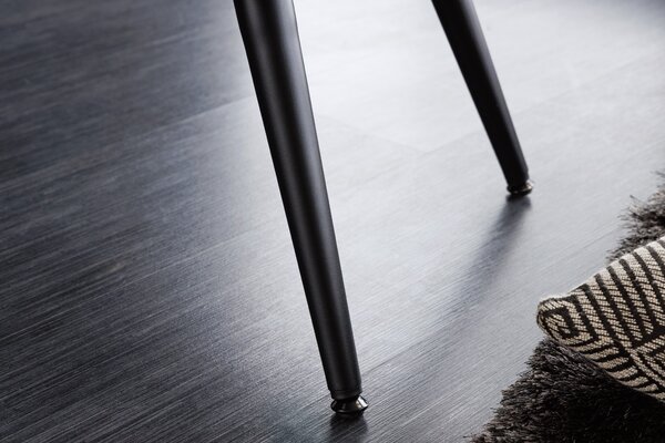 Designová čalouněná podnožka Scandinavia se sametovým prošívaným potahem v hořčicové žluté barvě 61 cm