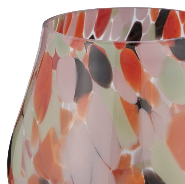 CONFETTI Lucerna 18 cm - hnědá