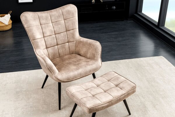 Designová taburetka Scandinavia šampaňská 61cm