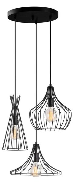 Lustr na lanku MEZOPOTAMYA 3xE27/40W/230V černá