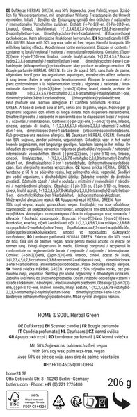 HOME & SOUL Vonná svíčka se sójovým voskem "Herbal Green"