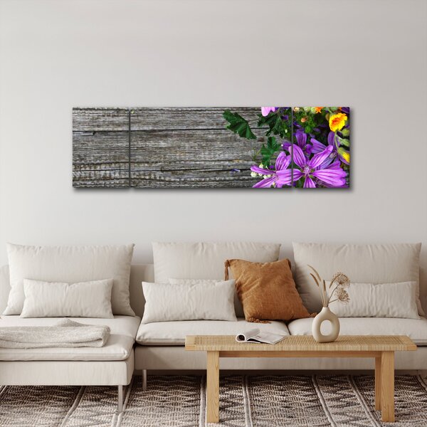 Obraz - luční květiny (170x50 cm)