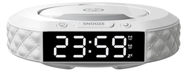 Immax 08983L - Budík s LCD displejem a bezdrátovou Qi nabíječkou 27W/9V bílá
