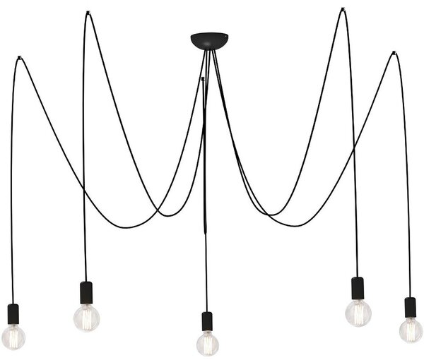 Nowodvorski Lighting Spider závěsné svítidlo 5x25 W černá 6788