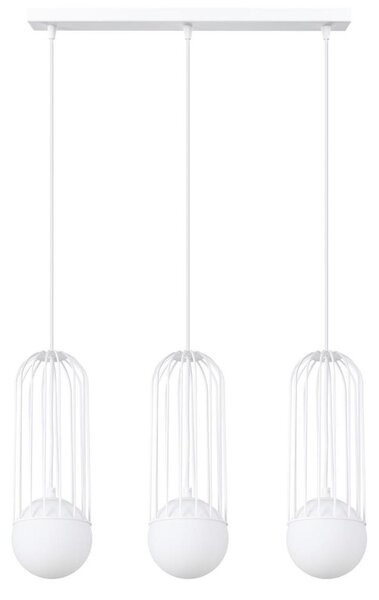 Sollux SL.1333 - Lustr na lanku BRINA 3xG9/8W/230V bílá
