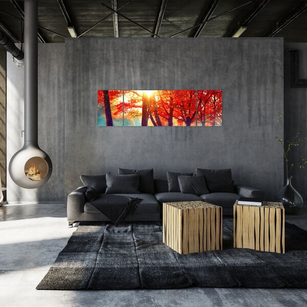 Obraz - Podzimní krajina (170x50 cm)