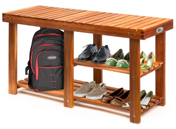 Deuba Botník a lavice 2v1 akát - 87x30x45 cm