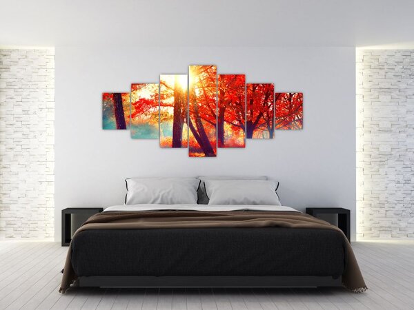 Obraz - Podzimní krajina (210x100 cm)