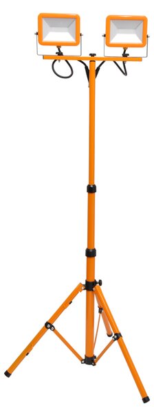ECOLITE LED reflektor se stativem 2x30W, 4800lm, 4000K, IP65 oranžový, RMLED-2x30W/STJ/ORA