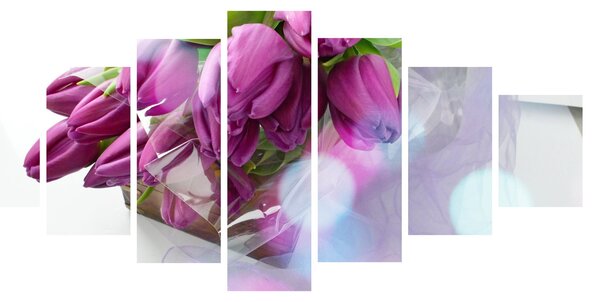 Obraz - kytice tulipánů (210x100 cm)