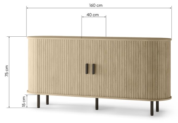 Hector Komoda Gliss 160 cm dub jasný