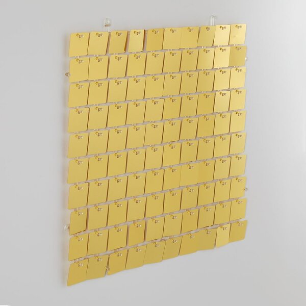 DISCO Nástěnná dekorace 30 x 30 cm 4 ks - zlatá