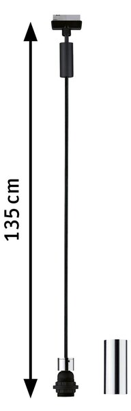 Paulmann 96919 2Easy Basic, závěs pro systém Urail, 1x20W E27, matná černá