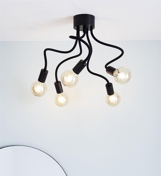Markslöjd Medusa stropní světlo 5x20 W černá 107931