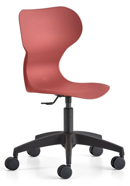 AJ Produkty Židle BRIAN, na kolečkách, červená